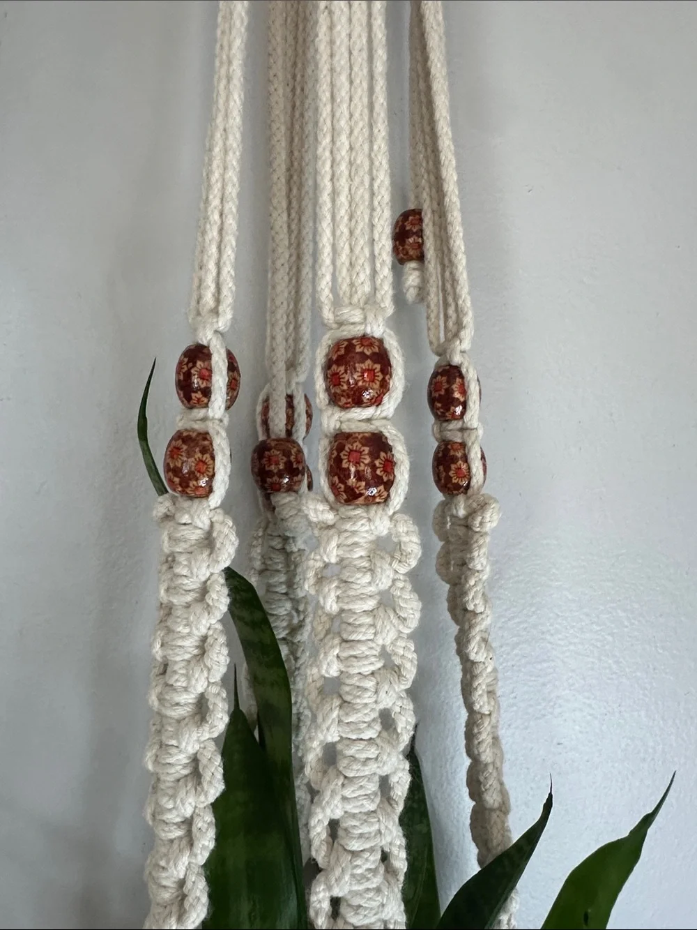 N/A cream macramé